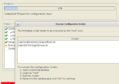  Oracle 18c Cluster Installation - root Script Step 18 