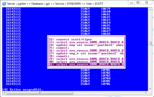  SQL*Plus F7 Taste 