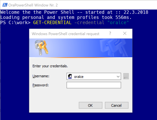  Den Windos Password Dialog in der Powershell aufrufen