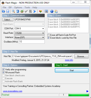  lpc810 mit FlashMagic programmieren