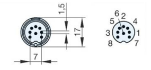  Din Stecker Hufeisen mit 8 Pins Typ wie MAS80S  