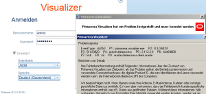  Fehler beim ersten Öffnen des Primavera Visualizers 