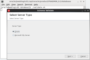  Oracle Primavera validate DB Schema Step 1